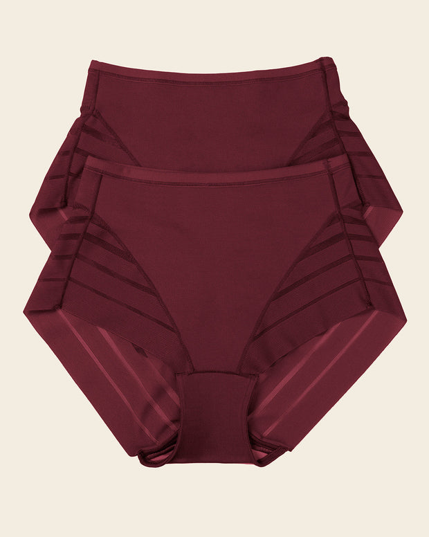 Paquete x 2 Panty faja clásico con control moderado de abdomen y bandas en tul