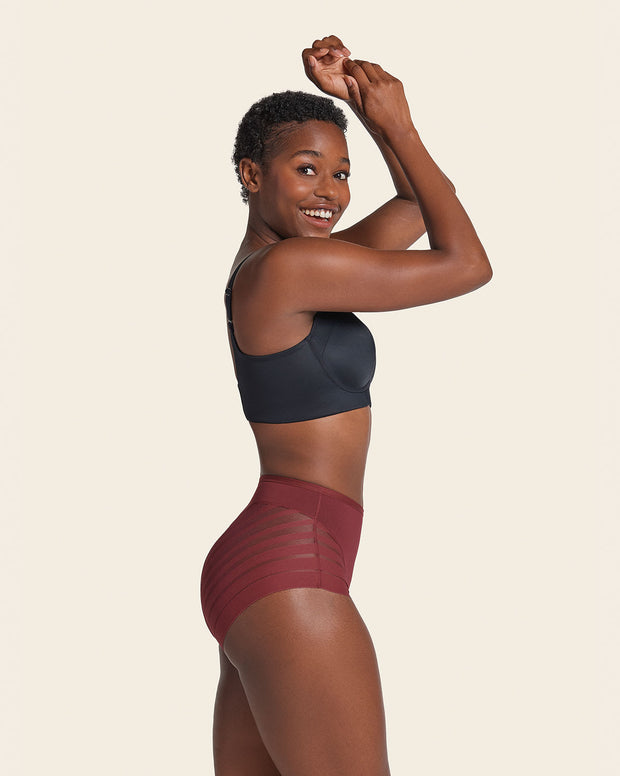 Paquete x 2 Panty faja clásico con control moderado de abdomen y bandas en tul