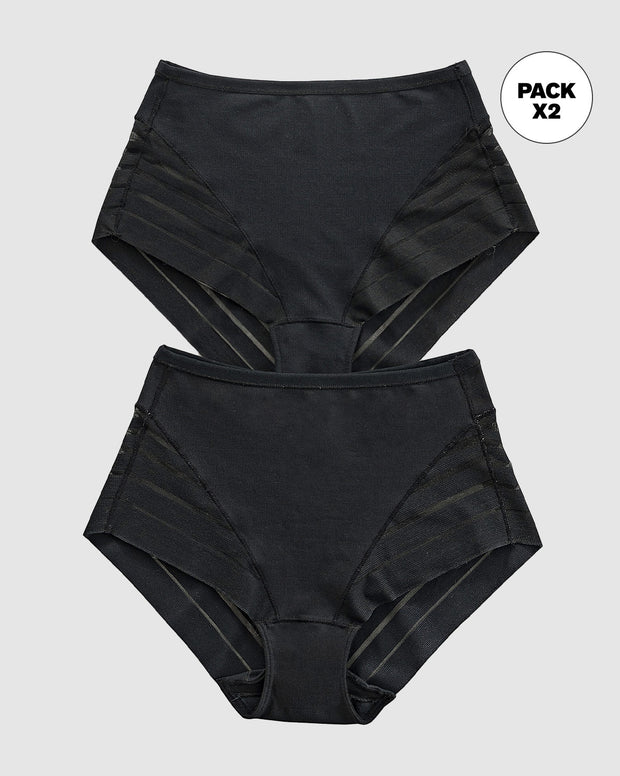 Paquete x 2 panty faja clásicos control moderado de abdomen