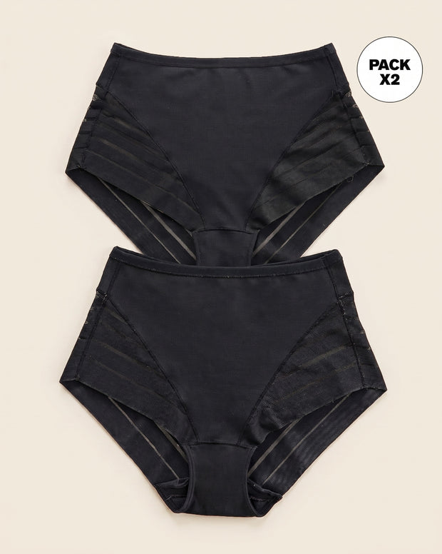 Paquete x 2 panty faja clásicos control moderado de abdomen
