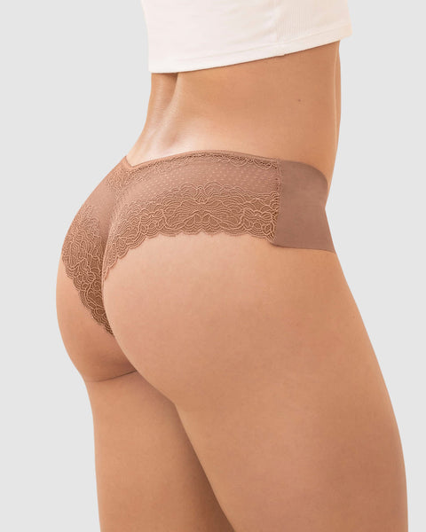 Paquete x 2 panties cacheteros descaderados con encaje#color_s43-cafe-estampado-cebra