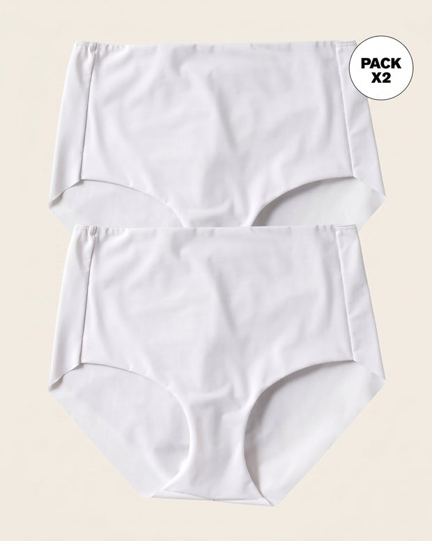 Paquete x 2 panty clásicos efecto invisible control fuerte en abdomen