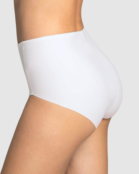 Paquete x 2 panty clásicos efecto invisible control fuerte en abdomen#color_000-blanco