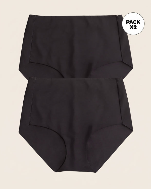 Paquete x 2 panty clásicos efecto invisible control fuerte en abdomen