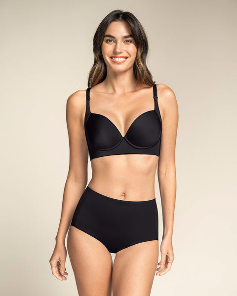 Paquete x 2 panty clásicos efecto invisible control fuerte en abdomen#color_700-negro