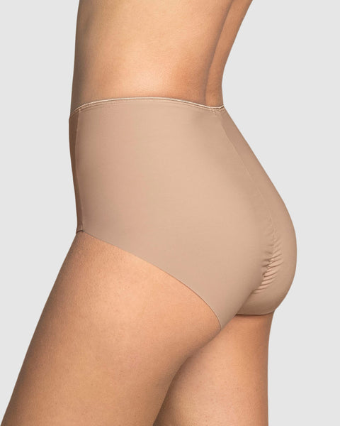 Paquete x 2 panty clásicos efecto invisible control fuerte en abdomen#color_802-cafe-claro