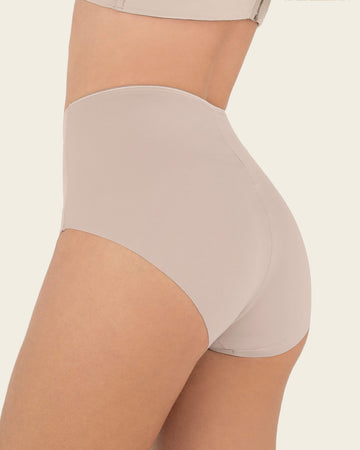 Paquete x 2 panties clásicos efecto invisible de control fuerte en abdomen#color_s01-cafe-claro-negro