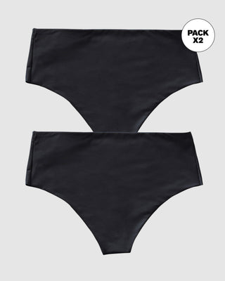 Paquete x 2 panty faja brasilera de control fuerte tiro alto#color_700-negro