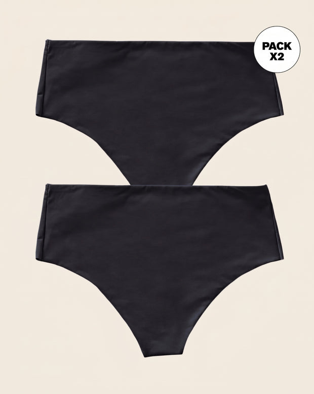 Paquete x 2 panty faja brasilera de control fuerte tiro alto