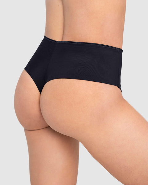 Paquete x 2 panty faja brasilera de control fuerte tiro alto#color_700-negro