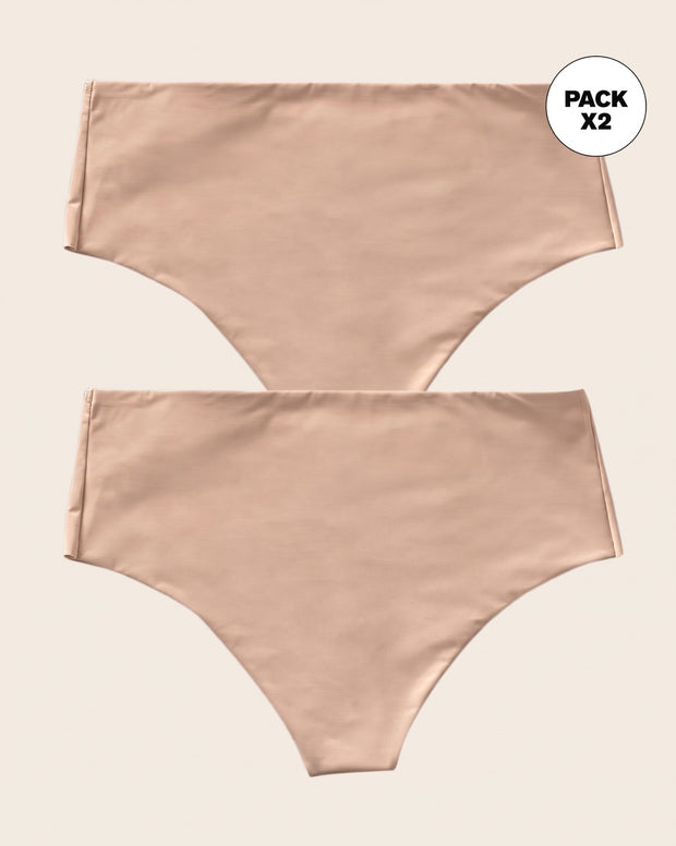 Paquete x 2 panty faja brasilera de control fuerte tiro alto