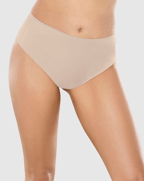 Paquete x 2 panty faja brasilera de control fuerte tiro alto#color_802-cafe-claro