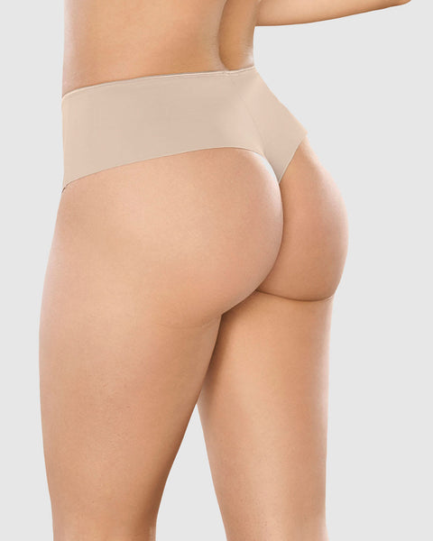 Paquete x 2 panty faja brasilera de control fuerte tiro alto#color_802-cafe-claro