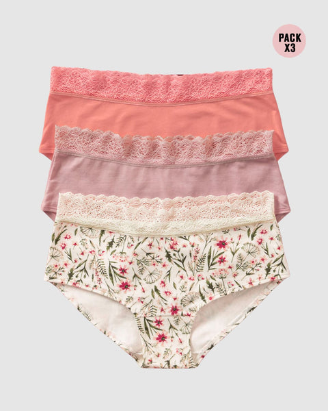 Paquete x3 panties estilo hipster total comodidad#color_s09-rosado-coral-estampado