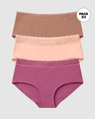 Paquete x3 panties estilo hípster total comodidad#color_s19-cafe-medio-durazno-rojo-violeta