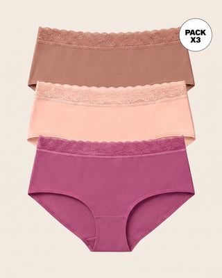 Paquete x3 panties estilo hípster total comodidad#color_s19-cafe-medio-durazno-rojo-violeta