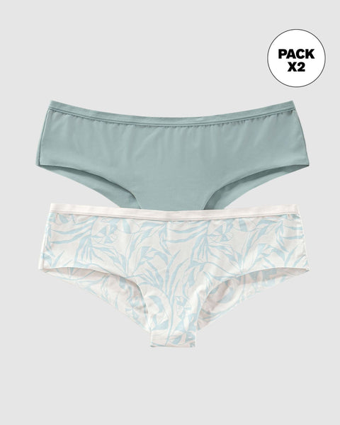 Paquete x 2 panties cacheteros ultralivianos y suaves#color_s09-marfil-estampado-verde