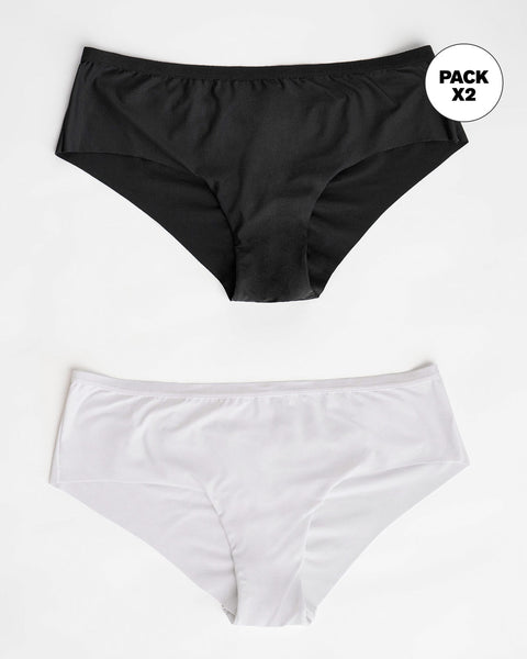 Paquete x 2 panties cacheteros ultralivianos y suaves#color_s03-perla-negro