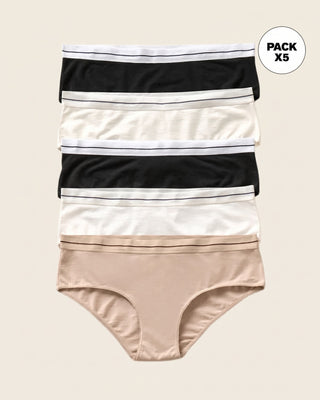 Paquete x 5 panties estilo hipster#color_s12-perla-negro-cafe-claro