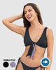 Top de bikini 4-looks doble faz elaborado con pet reciclado#color_444-estampado-zebra-negro