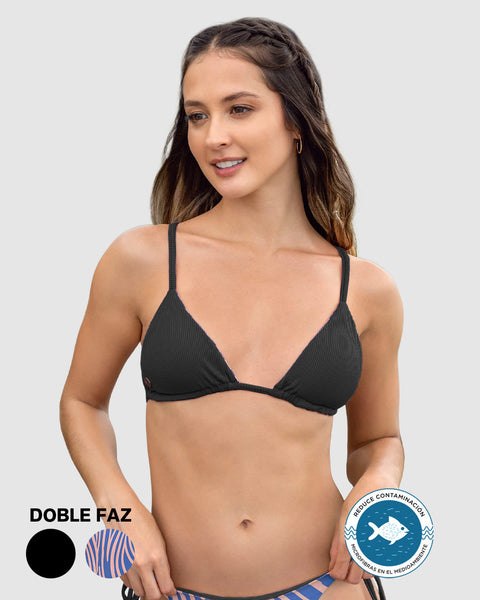 Top de bikini eco amigable doble faz#color_444-estampado-zebra-negro