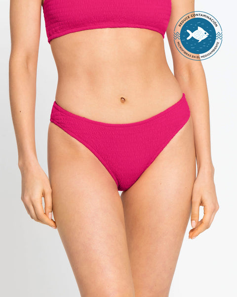 Panty de bikini ECO elaborado con nylon reciclado#color_338-fucsia