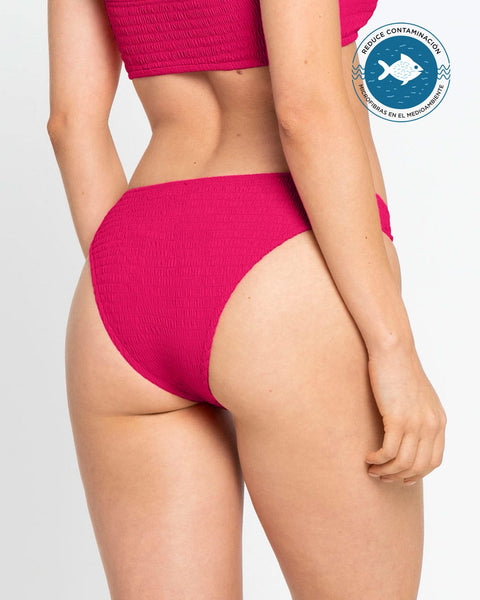 Panty de bikini ECO elaborado con nylon reciclado#color_338-fucsia