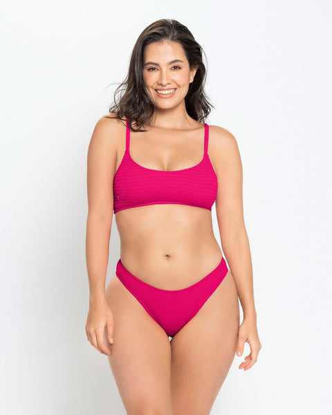 Panty de bikini ECO elaborado con nylon reciclado#color_338-fucsia