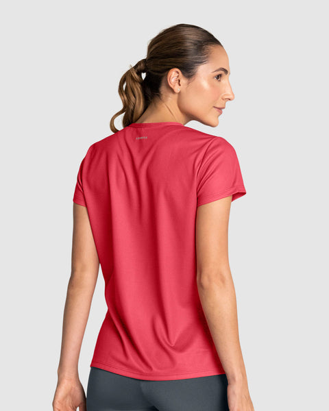 Camiseta deportiva de secado rápido y silueta semiajustada#color_354-rojo