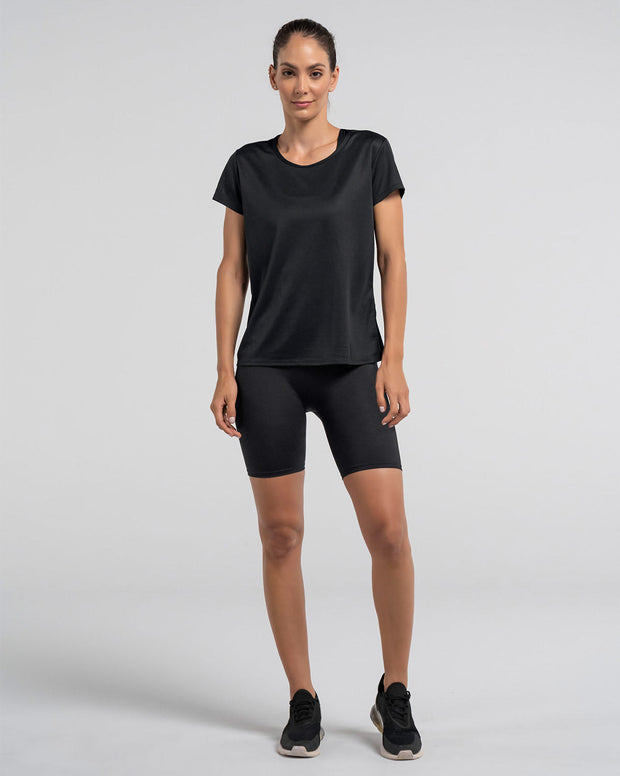 Camiseta deportiva de secado rápido y silueta semiajustada