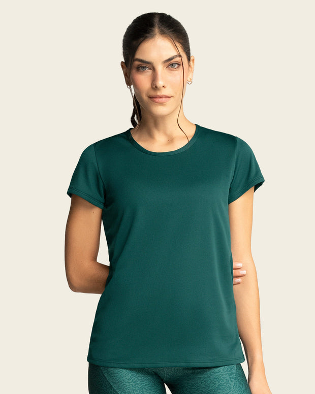Camiseta deportiva de secado rápido y silueta semiajustada