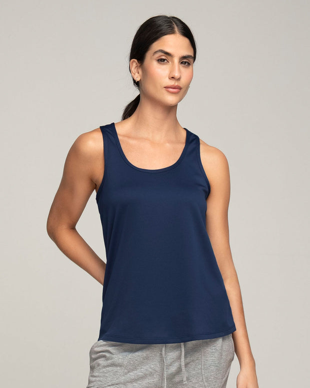 Camiseta deportiva de secado rápido y silueta semiajustada para mujer