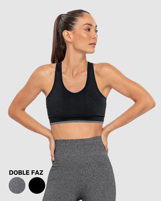 Top sin costuras doble faz con soporte medio de busto#color_717-gris-jaspe