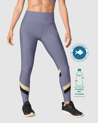 Legging de tiro alto control en abdomen y muslos en material bio-pet#color_410-morado