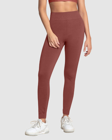 Legging básico sin costuras tecnología SkinFuse#color_194-vino-tinto