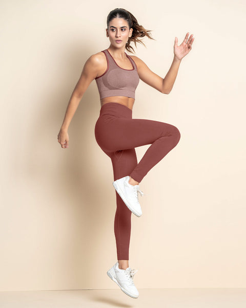 Legging básico sin costuras tecnología SkinFuse#color_194-vino-tinto