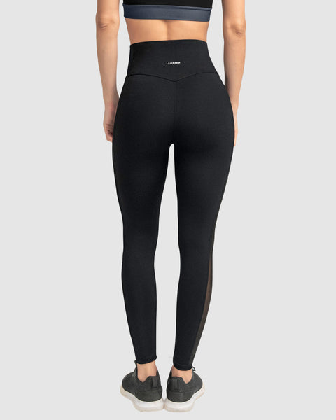 Legging deportivo con bolsillo lateral y detalles en tul#color_700-negro