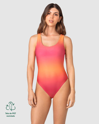 Vestido de baño entero BIO-PET doble faz#color_351-estampado-atardecer