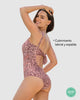 Vestido de baño tecnología BIO-PET control suave de abdomen#color_319-estampado-piel