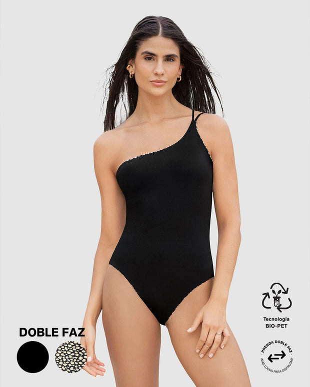 Vestido de baño entero de un solo hombro tecnología BIO-PET#color_712-estampado-animal-print-negro