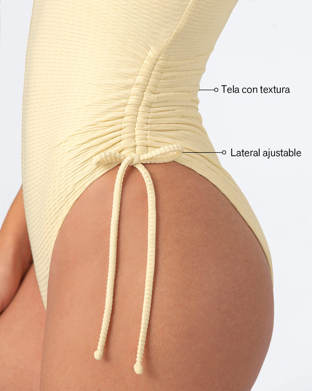 Vestido de baño entero graduable en piernas