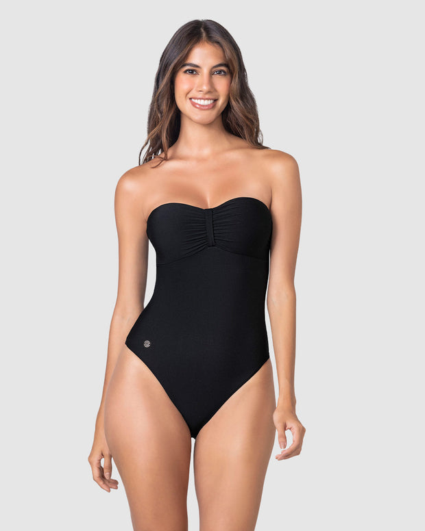 Vestido de baño entero con espalda ajustable