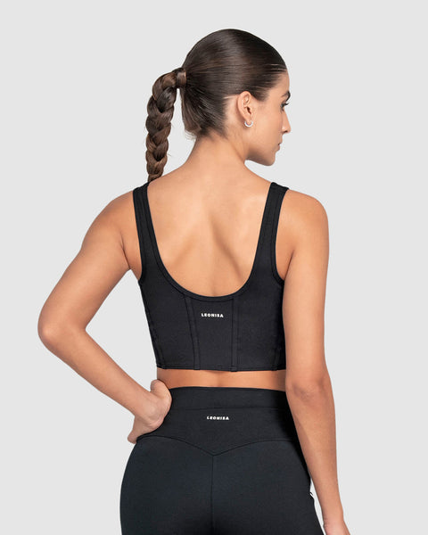 Top deportivo multipropósito con detalle de tul en la base#color_700-negro