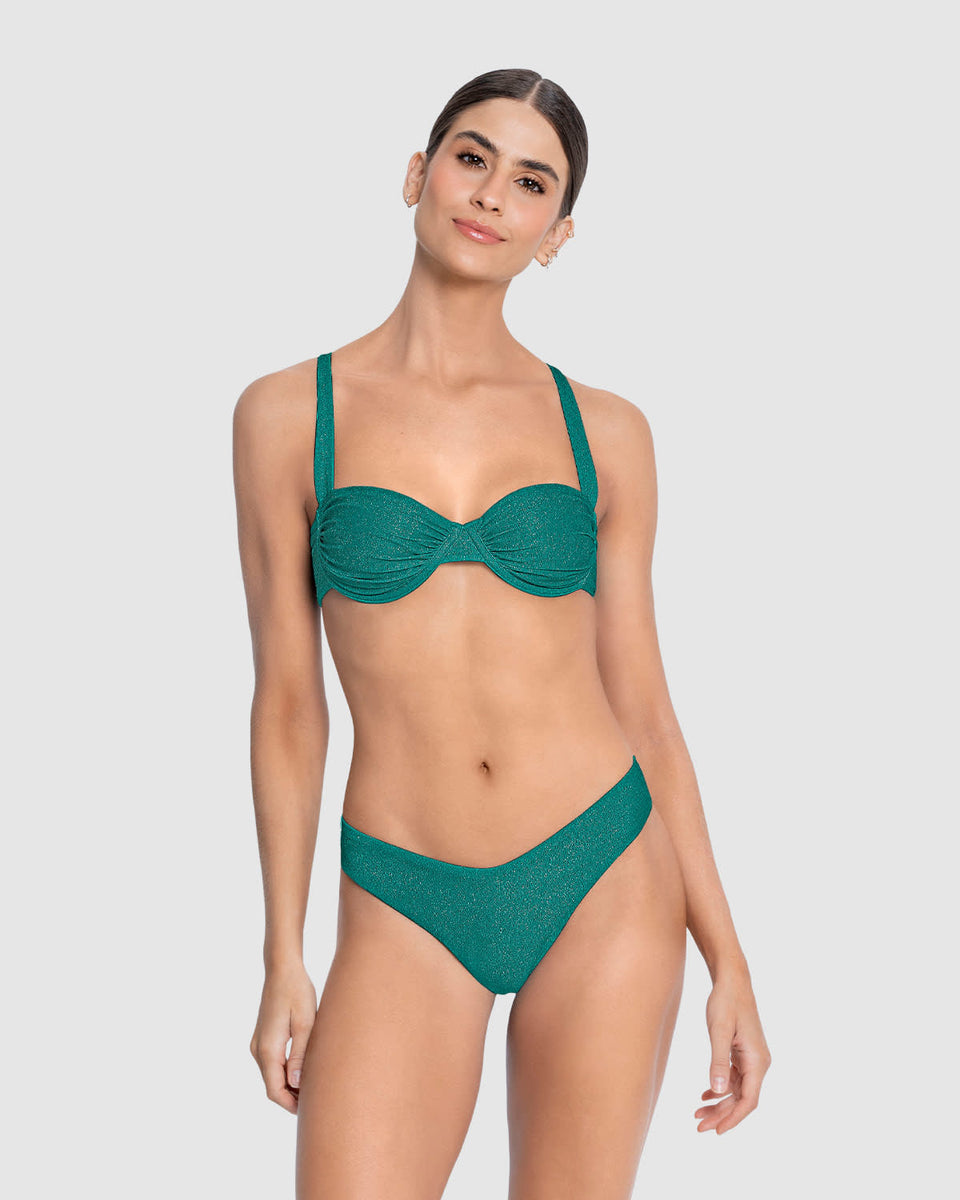 Bikini en tela con brillo