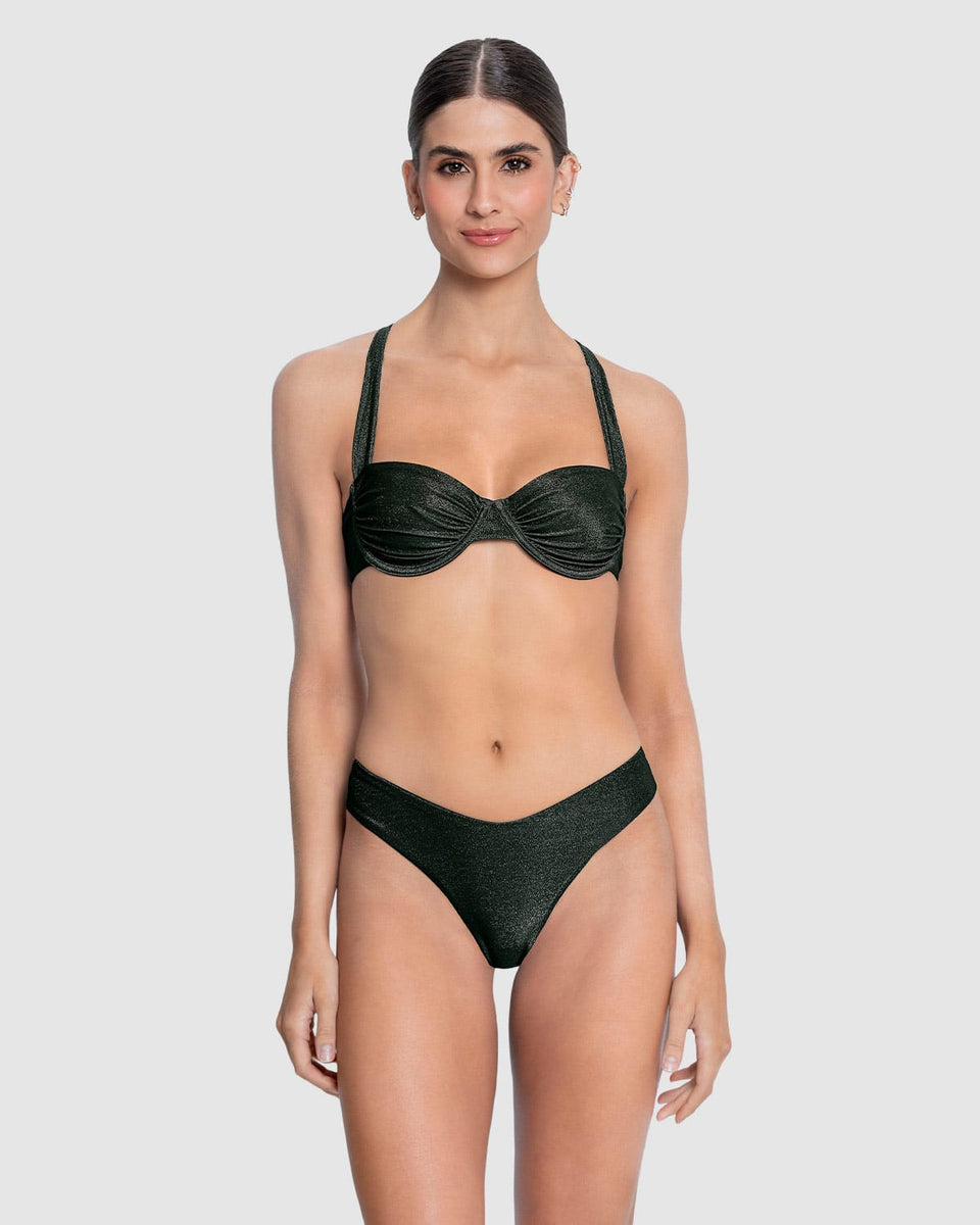 Bikini en tela con brillo