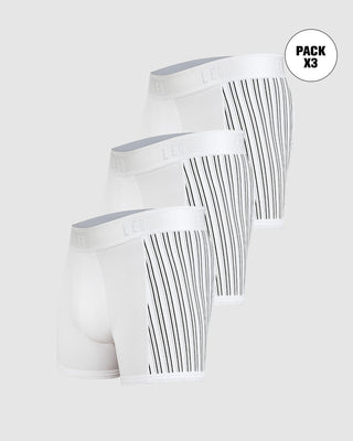 Paquete x 3 bóxers cortos, tecnología de ajuste perfecto en microfibra#color_000-blanco