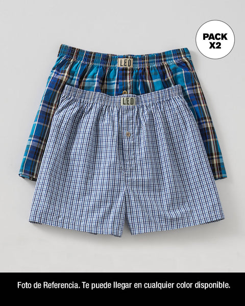 Paquete x 2 bóxers sueltos en algodón, te puede llegar en cualquier estampado disponible#color_998-col-surtido