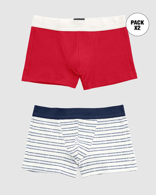 Bóxers cortos x2 niño#color_s06-rojo-marfil-estampado
