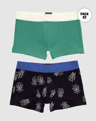 Bóxers cortos x2 niño#color_s08-verde-y-negro-estampado