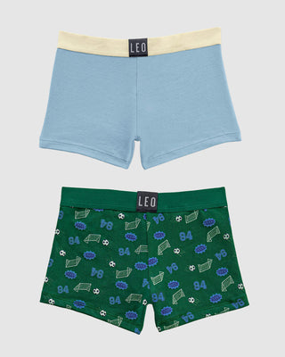 Bóxers cortos x2 niño#color_s16-azul-claro-verde-estampado
